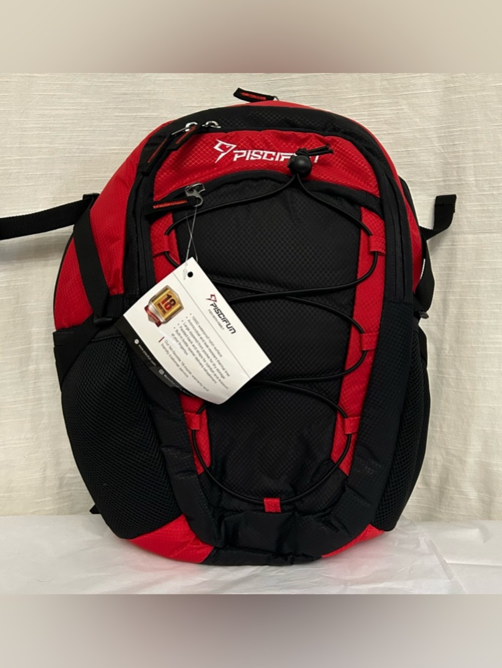 NWT Pascifun Insulated Cooler Backpack Red & Black Unisex Daypack Backpack